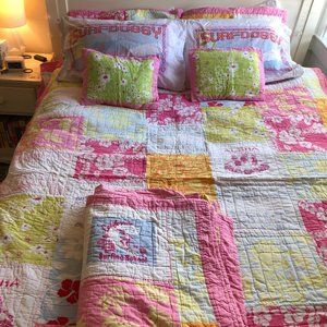 Pottery Barn KIDS 2Pink Island Surf Twin Bed Sets